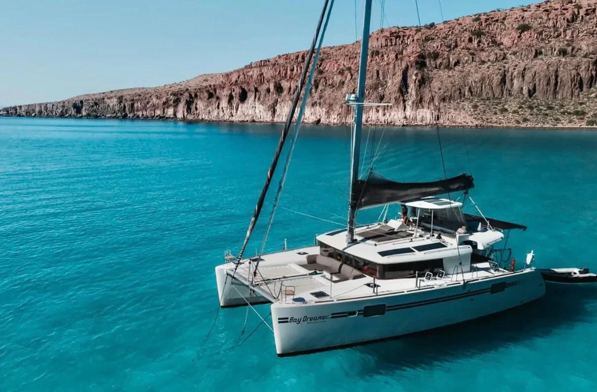 Bay Dreamer — catamaran exterior at anchor